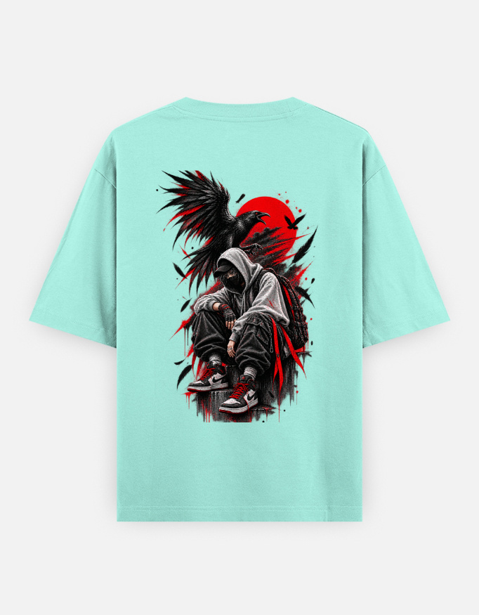 RAVEN Graphic Oversized Classic T-Shirt (Print on Backside) - Image 4