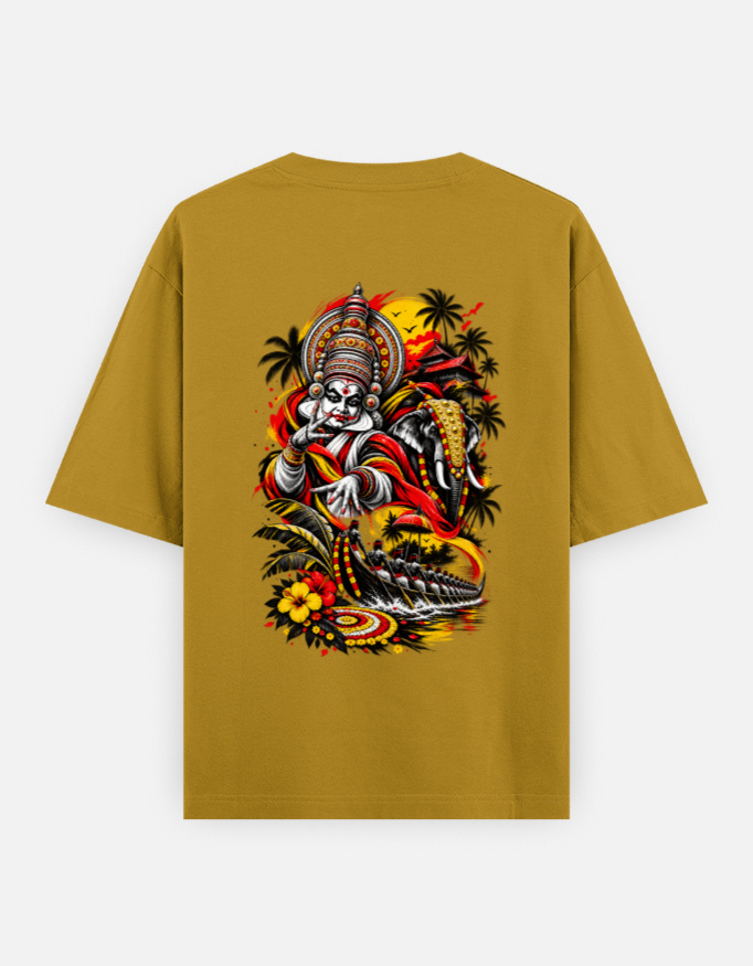 ONAM Special Oversized Classic T-Shirt (Print on Backside) - Image 9