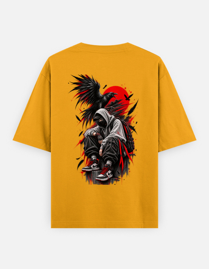 RAVEN Graphic Oversized Classic T-Shirt (Print on Backside) - Image 6